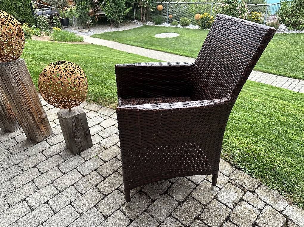 Sedie: 5 Garten Stühle aus Pollyrattan – Usato da sigriswil venduto da markust0102