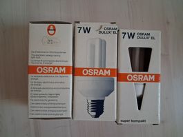 3 X SPARLAMPE 7 WATT E 27