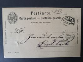 1902, Postkarte von Zurzach nach Leibstatt