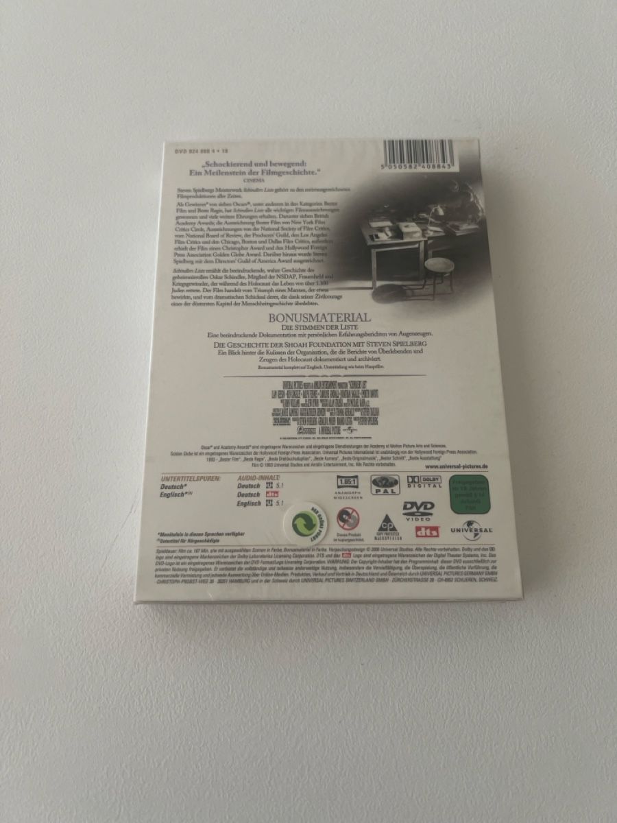 Tutti i DVDs: Schindlers Liste DVD 2 Disc Edition  – Nuovo e nell'imballaggio originale da Gossau SG venduto da DuDaRi0089 1