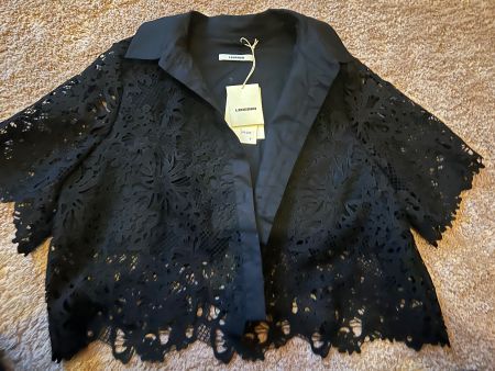 Lederer Spitzenbluse Schwarz, Gr. 38, Neu mit Etikett! (52)