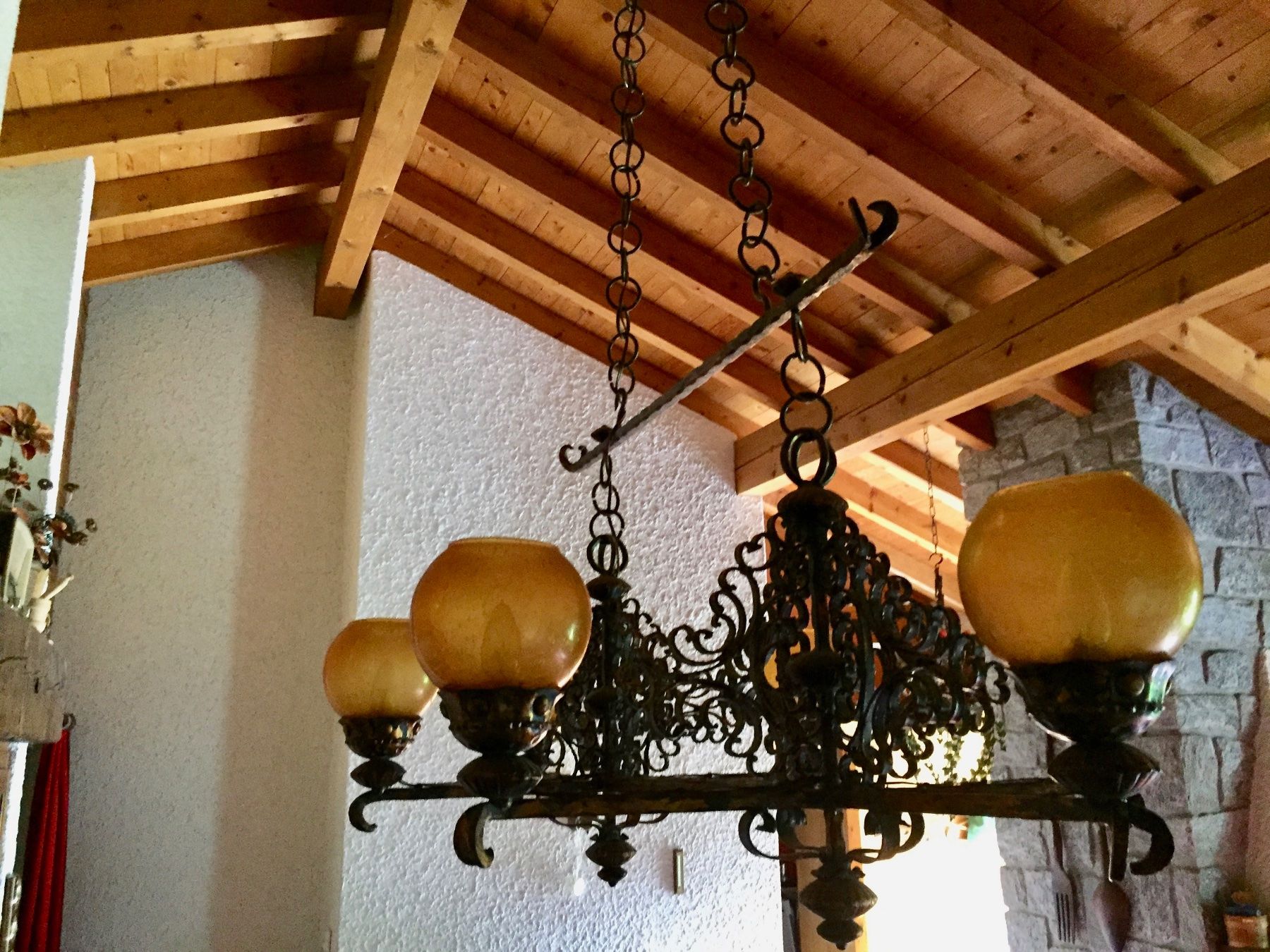 Lampadari & plafoniere: GRANDE LAMPADARIO IN RAME/FERRO BATTUTO – Usato da Bellinzona venduto da dan_dk5g 3