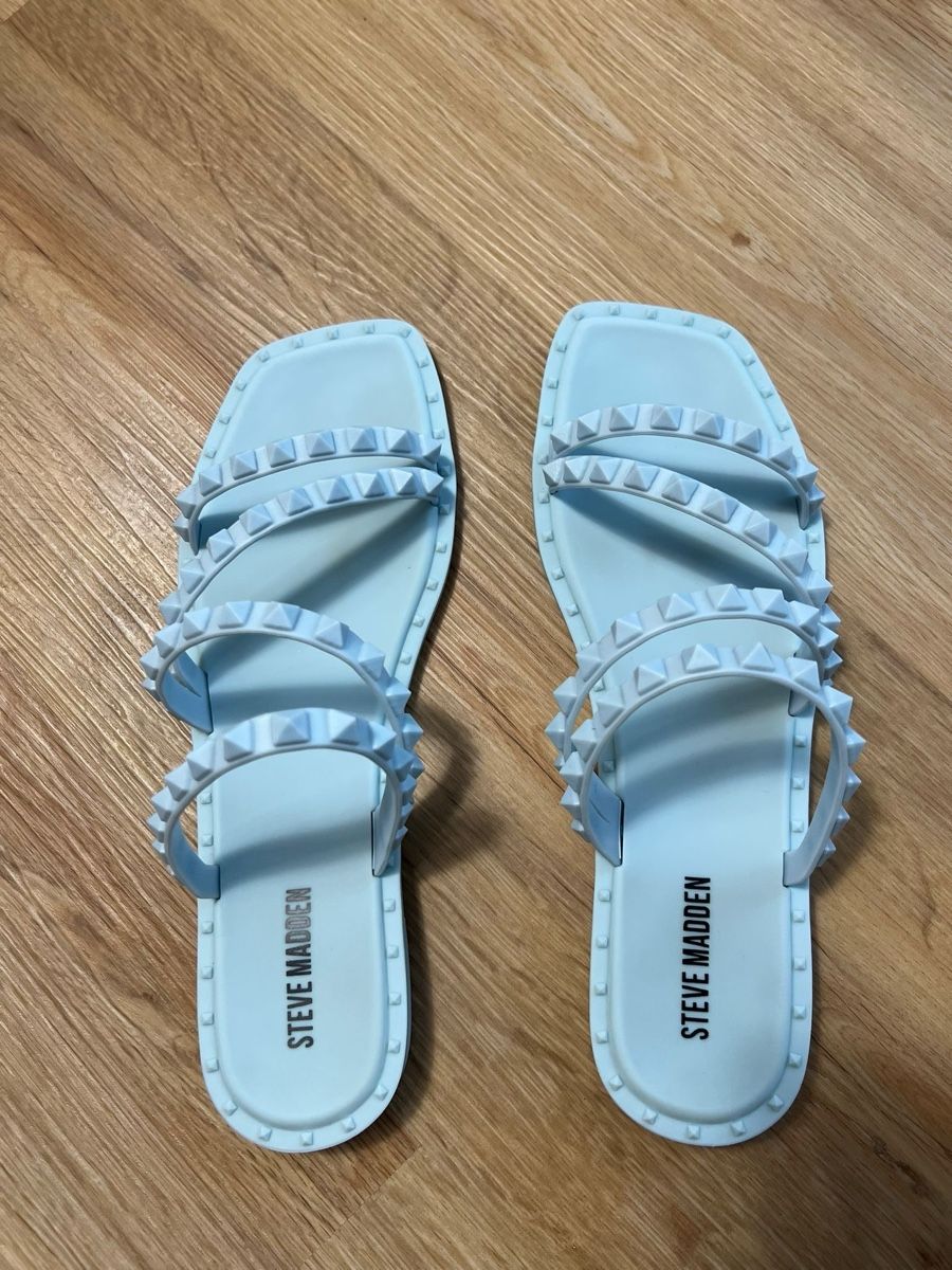 Steve Madden Scarpe da donna: Sandales Steve Madden turquoise cloutées - Taille 38.5 – Nuovo e nell'imballaggio originale da Châtel-St-Denis venduto da Calou1820