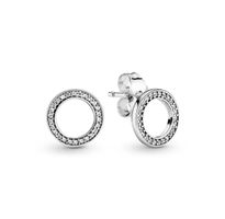 Pandora Ohrstecker NEW Signature Sparkling Circle Ohrringe