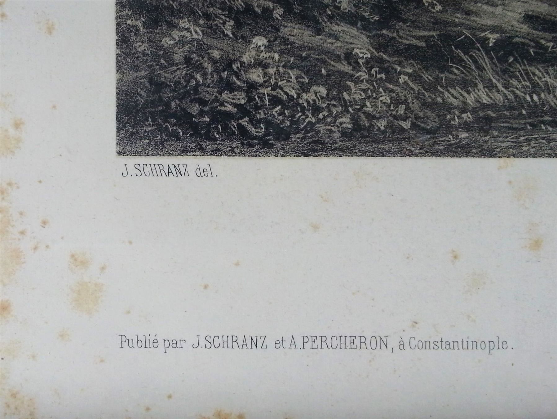 Grafica & Litografie: Litho SCUTARI, POINTE DU SÉRAIL, von J. Schranz 1855 – Usato da Oberriet SG venduto da ganesh435 3