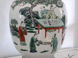 Vaso cinese in porcellana Famiglia Verde, Dinastia Qing