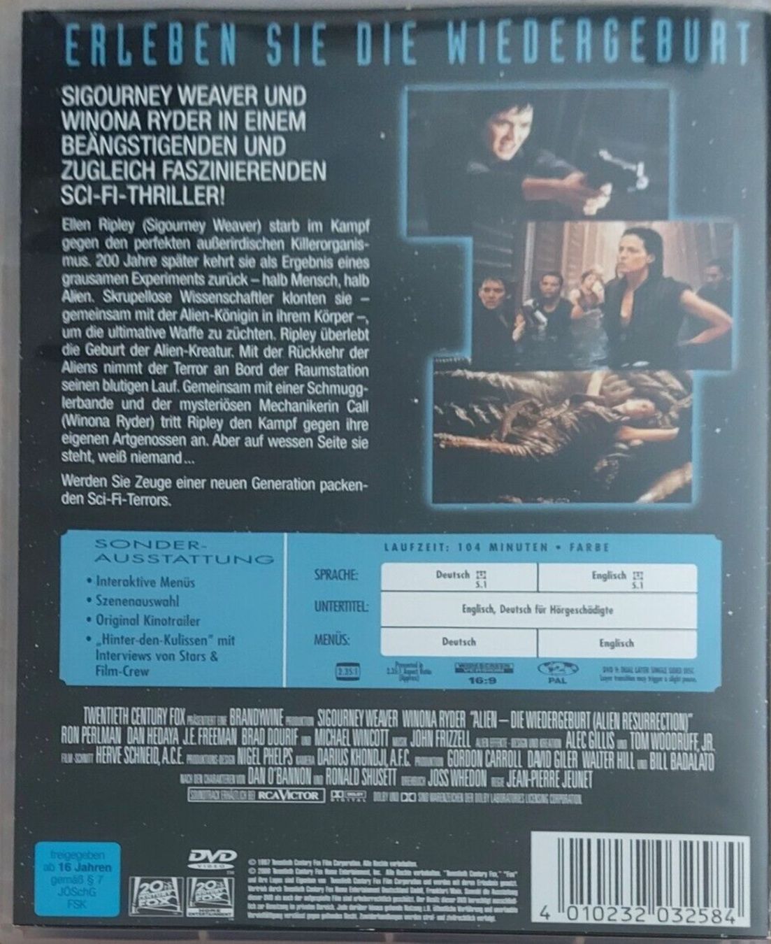 Tutti i DVDs: Alien - Die Wiedergeburt – Usato da Wagenhausen venduto da Svema 1