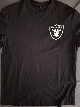 T-shirt Raiders logo nero taglia L 