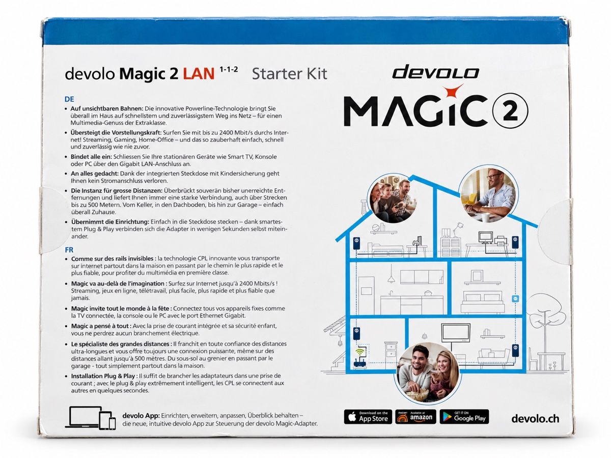 Devolo Lecteurs & Adaptateurs: Powerline Adapter devolo Magic 2 LAN Starter Kit neu – Neuf (Voir description) à Worblaufen par dim_7hqx 1