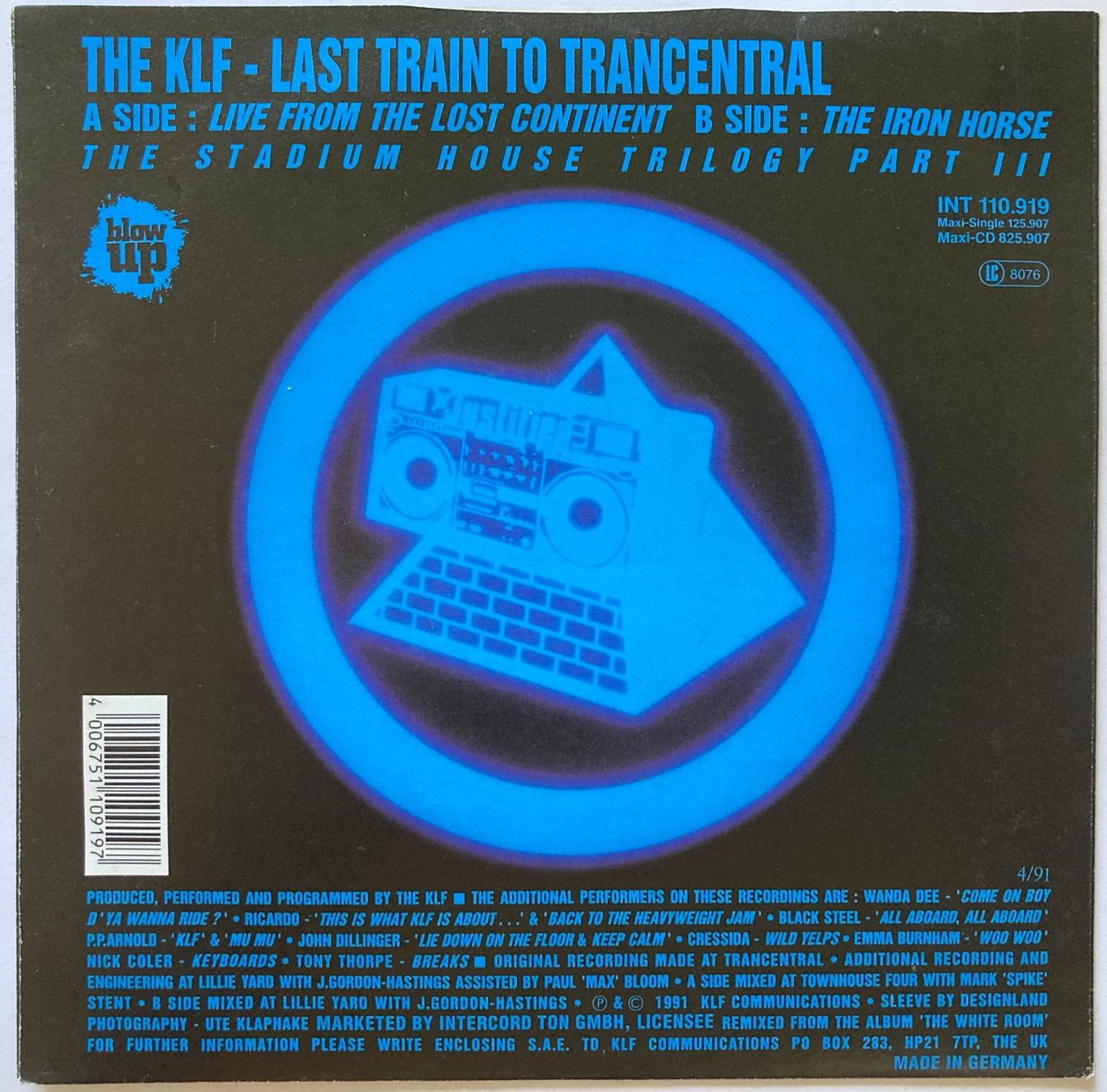 Dischi in vinile: THE KLF - LAST TRAIN TO TRANCENTRAL – Usato da Bottens venduto da hotter-than-hell 1