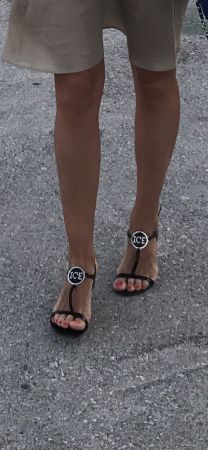 Iceberg sandal di pelle  naturale laccato