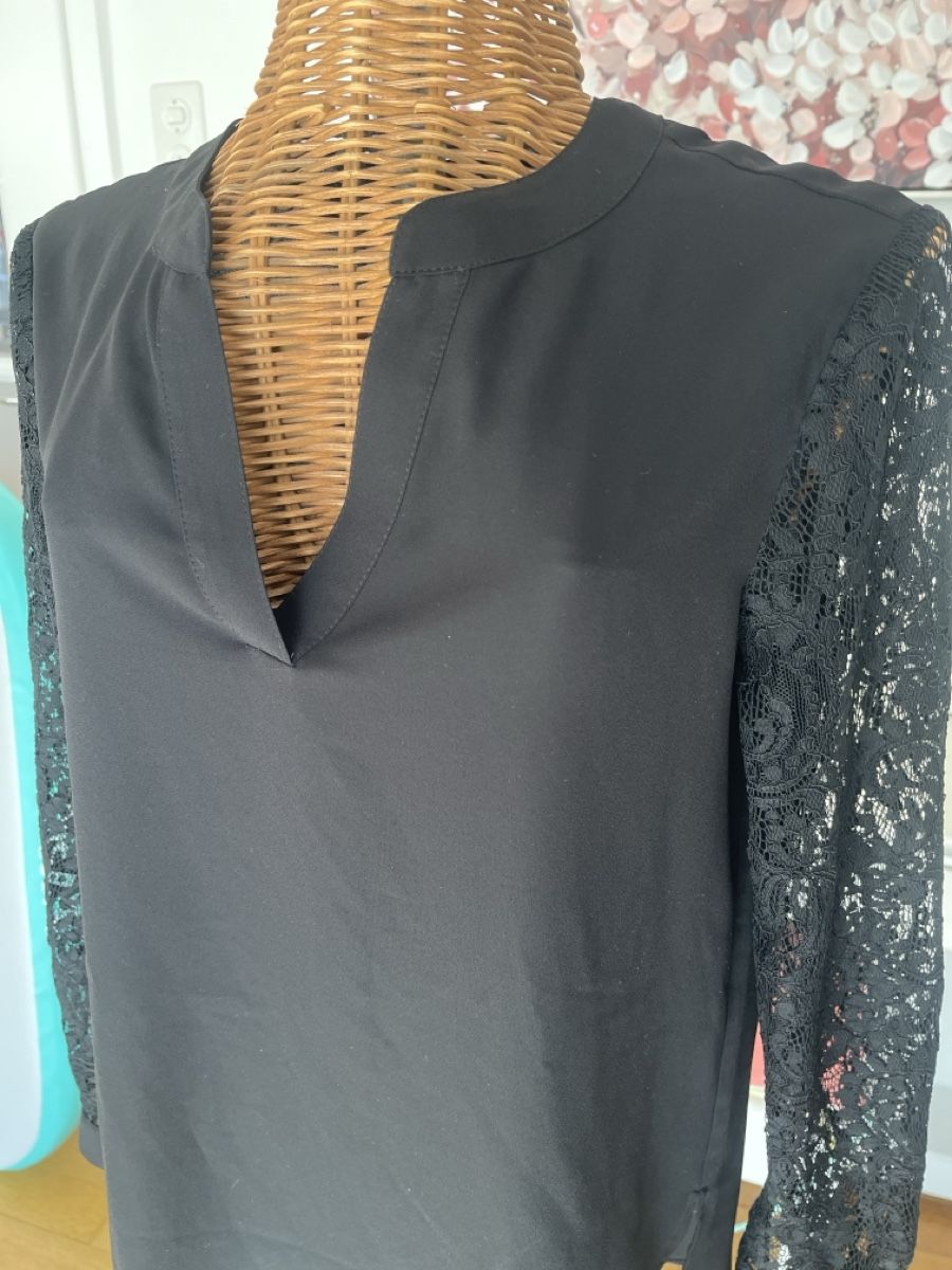 Camicette: Anne Klein Bluse mit Spitze, S (M) – Usato da Solothurn venduto da Bobesch08 1