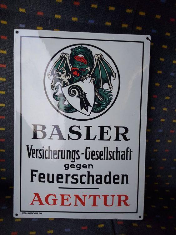 Emailschild / BASLER Versicherungs Gesellschaft Feuerschaden | Kaufen ...
