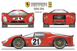 Blechschild-FERRARI 330 P 4