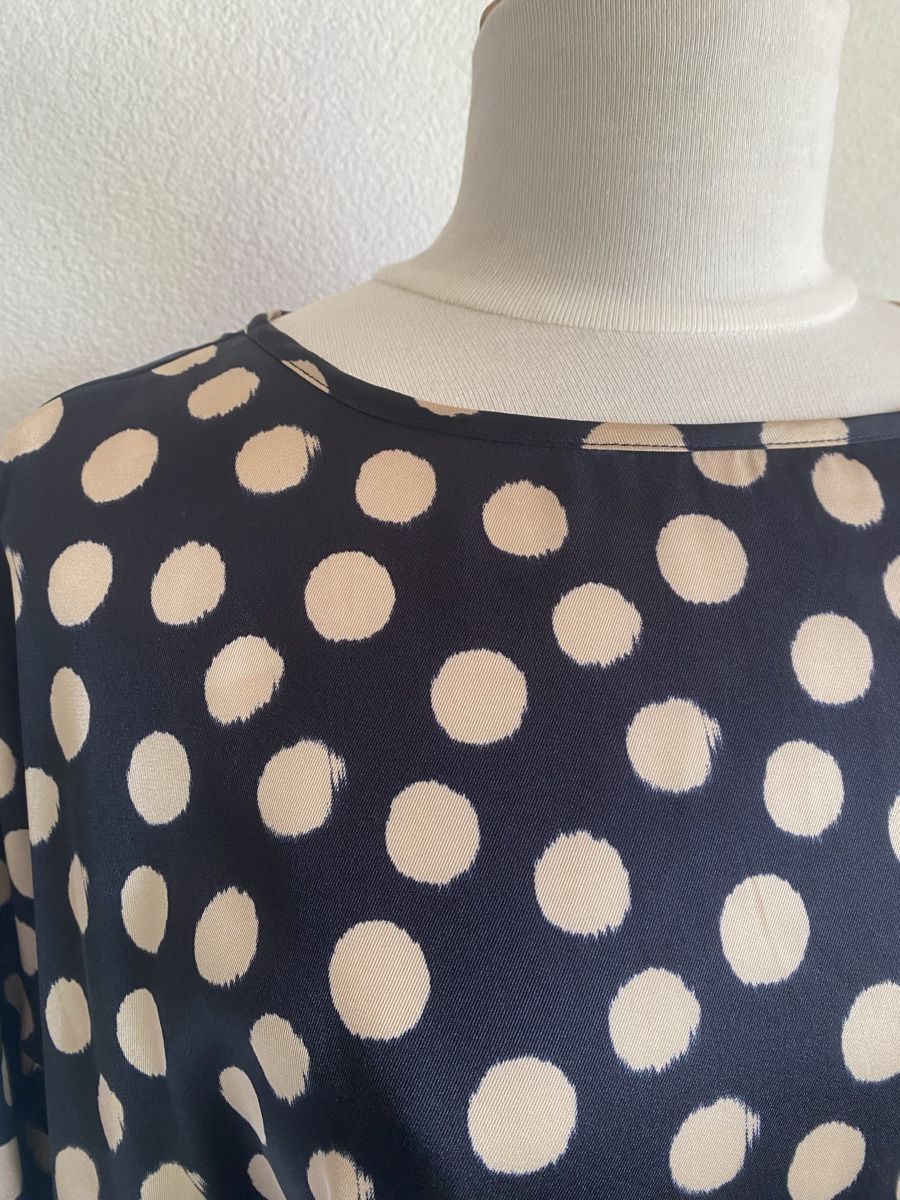 Mango Vestiti: Robe à pois Mango - bleu et blanc – Usato da Broc venduto da ffribourg 1