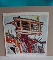 A. Carigiet Druck, original signiert, 1972, 29x29 cm