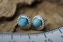 Larimar    Edel    925 Silber  Ohrstecker