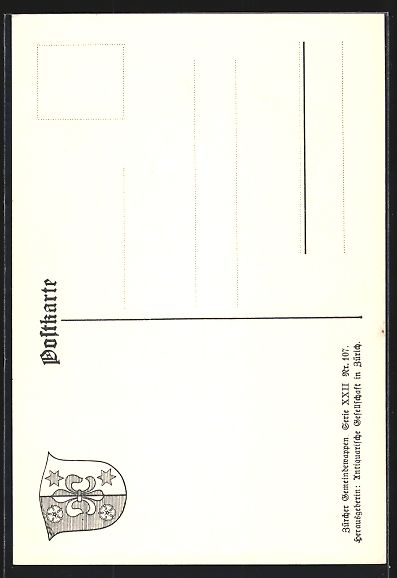 Ansichtskarten: AK Fehraltorf /ZH, Wappen der Gemeinde – Gebraucht aus Berlin von bartko-reher 1