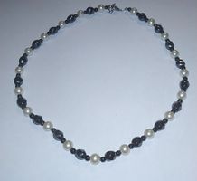 Traumhafte Mallorca Perlenkette, Hämatit 46cm