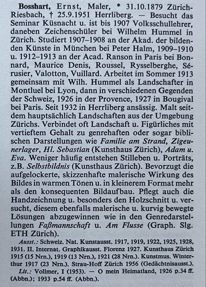 Dipinti: Bosshart Ernst (1879-1951) – Usato da Grosshöchstetten venduto da Perle1951 4