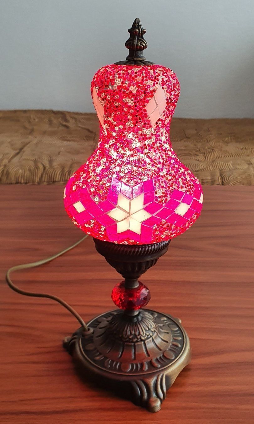 Lampade: Mosaiklampe, rot-weiss, Handmade – Nuovo (secondo la descrizione) da Fischbach-Göslikon venduto da Rosatt 2