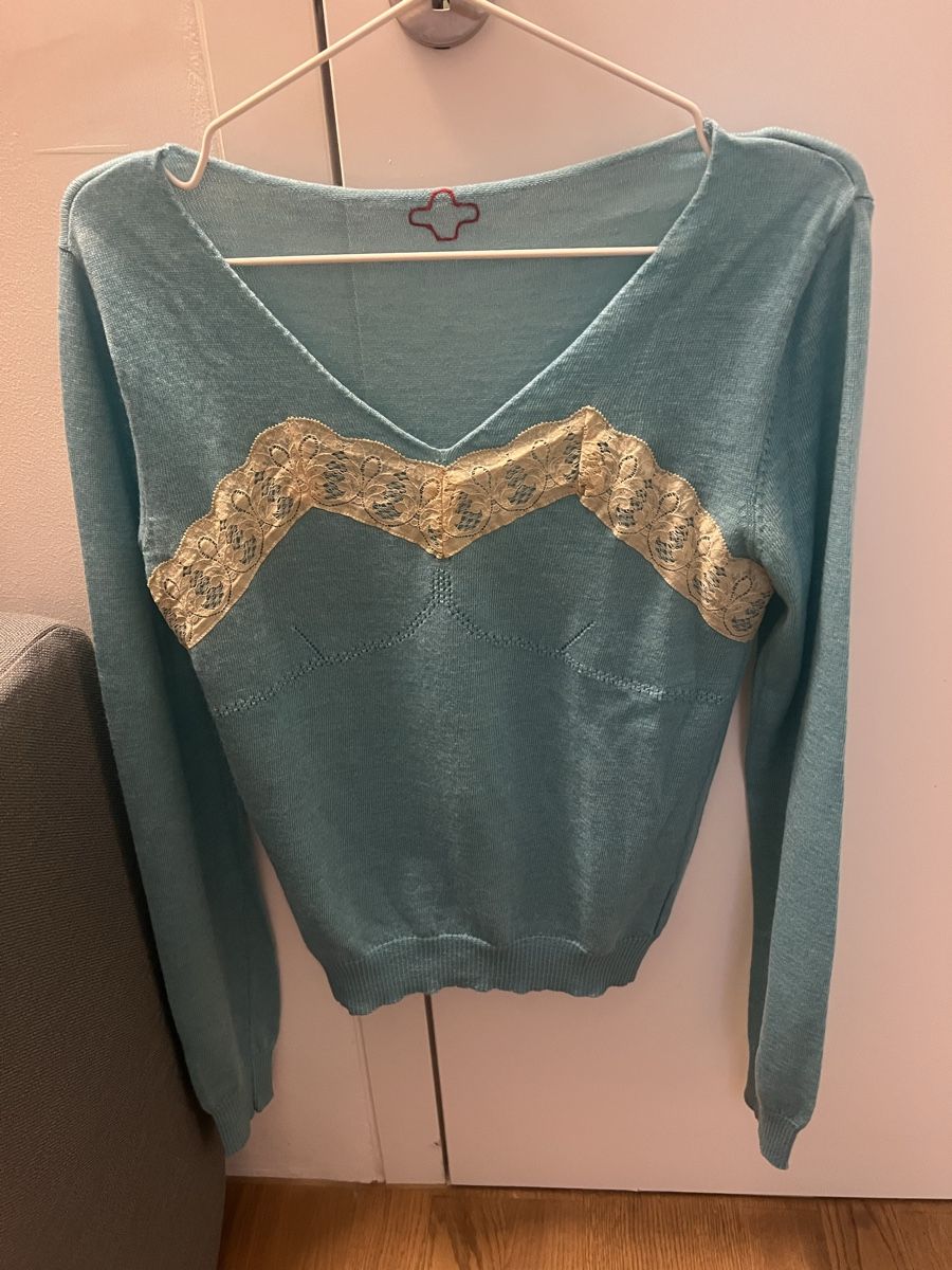 Pullover & Sweatshirts: A.F. Vandevorst Pullover aus Merinowolle mit Spitze  – Gebraucht aus Ebmatingen von dartim