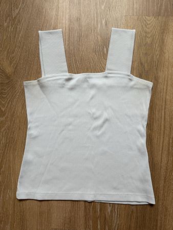 Débardeur/top blanc bretelles larges Bottega, t.36/S