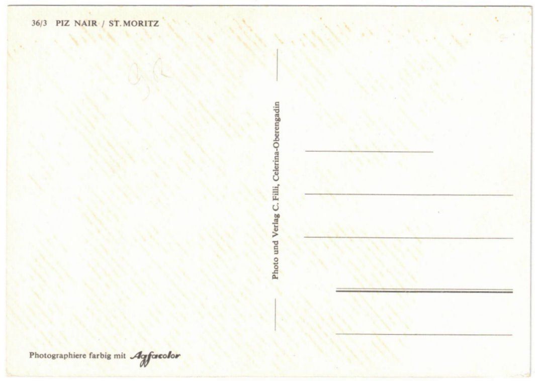 Cartoline postali: St. Moritz - Luftseilbahn Corviglia--Piz Nair – Usato da Binningen venduto da Mountainrider 1