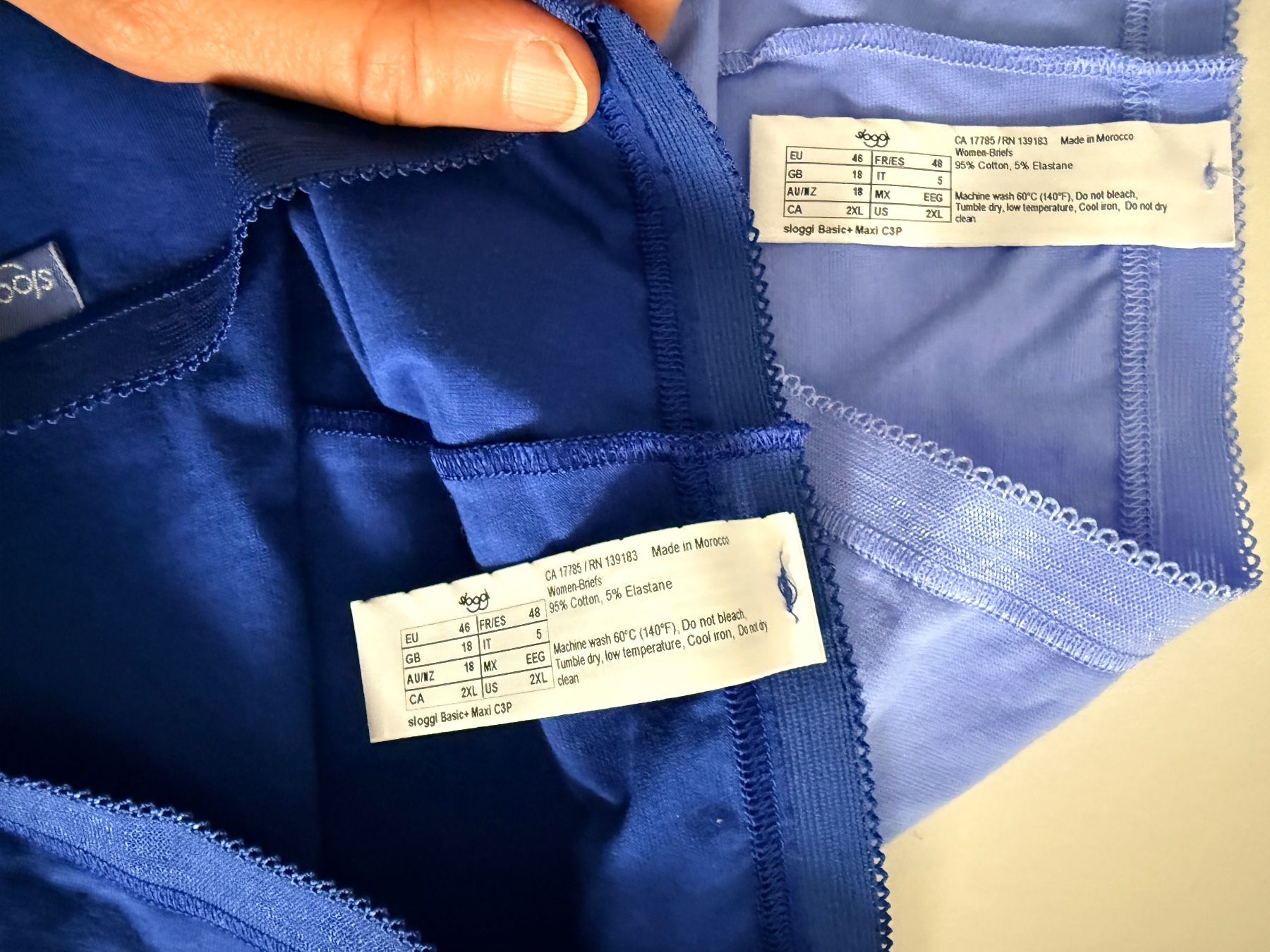 Sloggi Altra biancheria intima: SLOGGI, Maxi Slip BASIC, Grösse 46, 2 Stück in Blau – Nuovo e nell'imballaggio originale da Rudolfstetten venduto da gst_g7xl 1