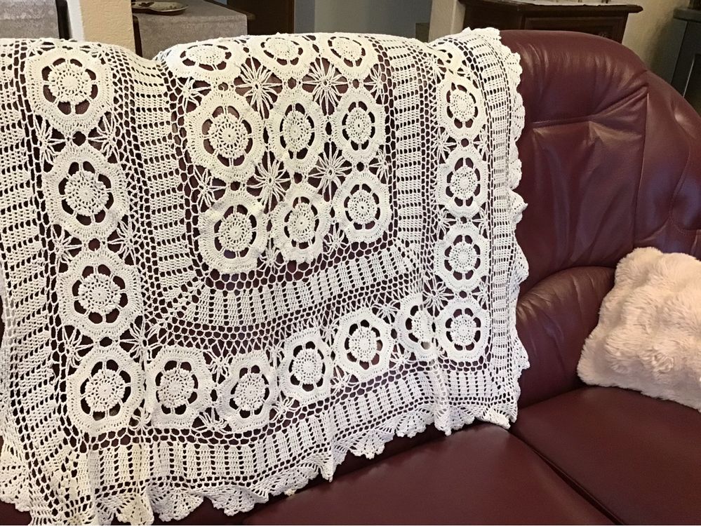 Napperon blanc carré 85x85cm - Déco d'Élise