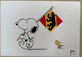 KeC: Snoopy in Bern, POP Art, signiert 2/20