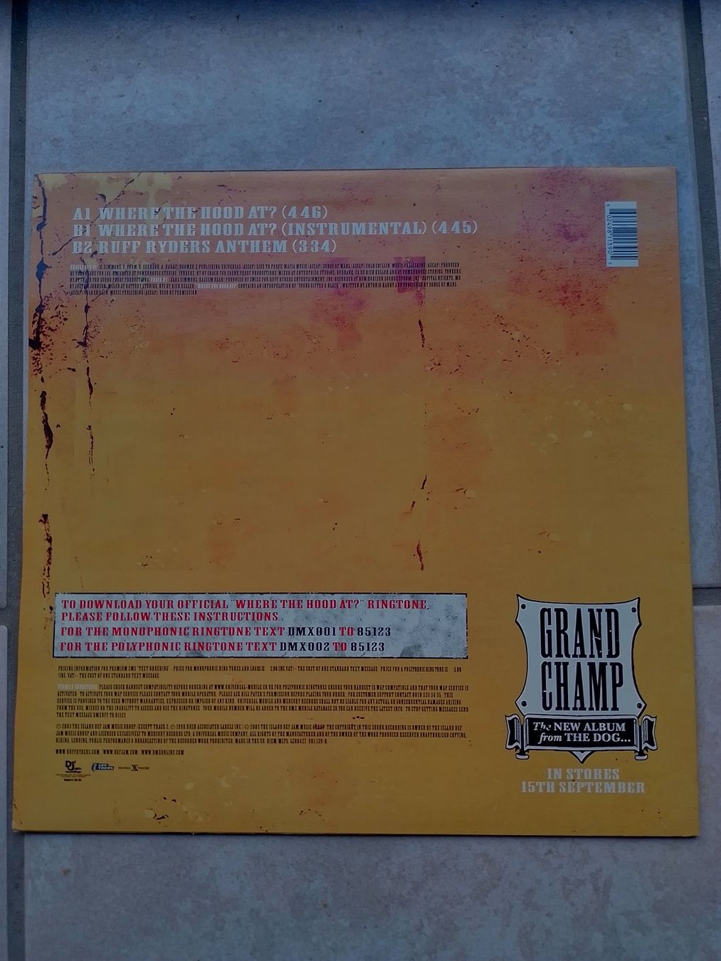 Dischi in vinile: DMX - Where The Hood At? – Usato da Nussbaumen AG venduto da francisnobs 1