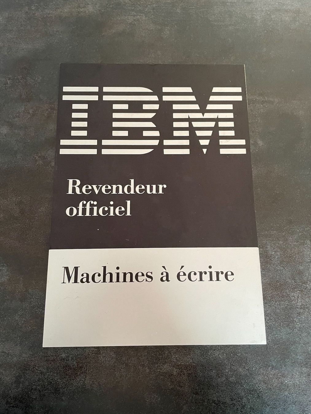 Ecriteaux: Ancienne Plaque Publicitaire IBM – D'occasion à Vallamand par Bricbracbroc82