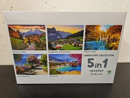Neu - Puzzle 5x1000tlg. Landschaft