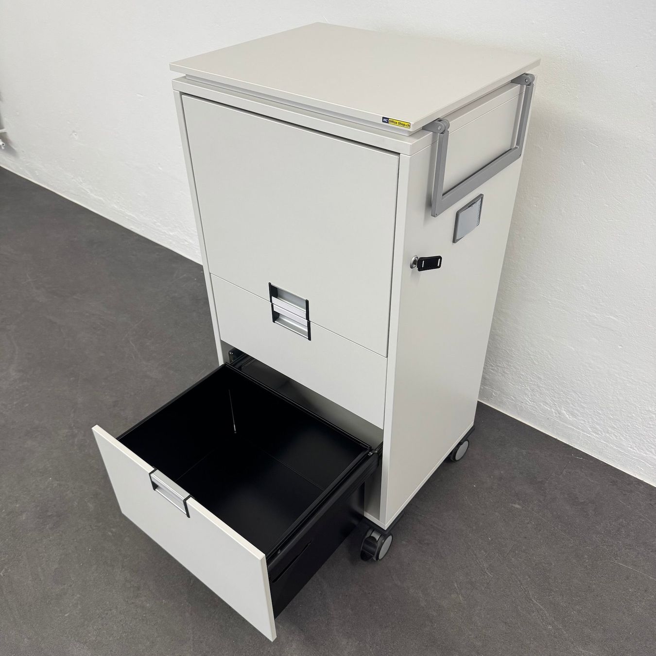 Banconi: Steelcase Moby Roll-Caddy - Weiss - mit Vollmantelschublade – Usato da Schönenwerd venduto da mcofficeshop 5