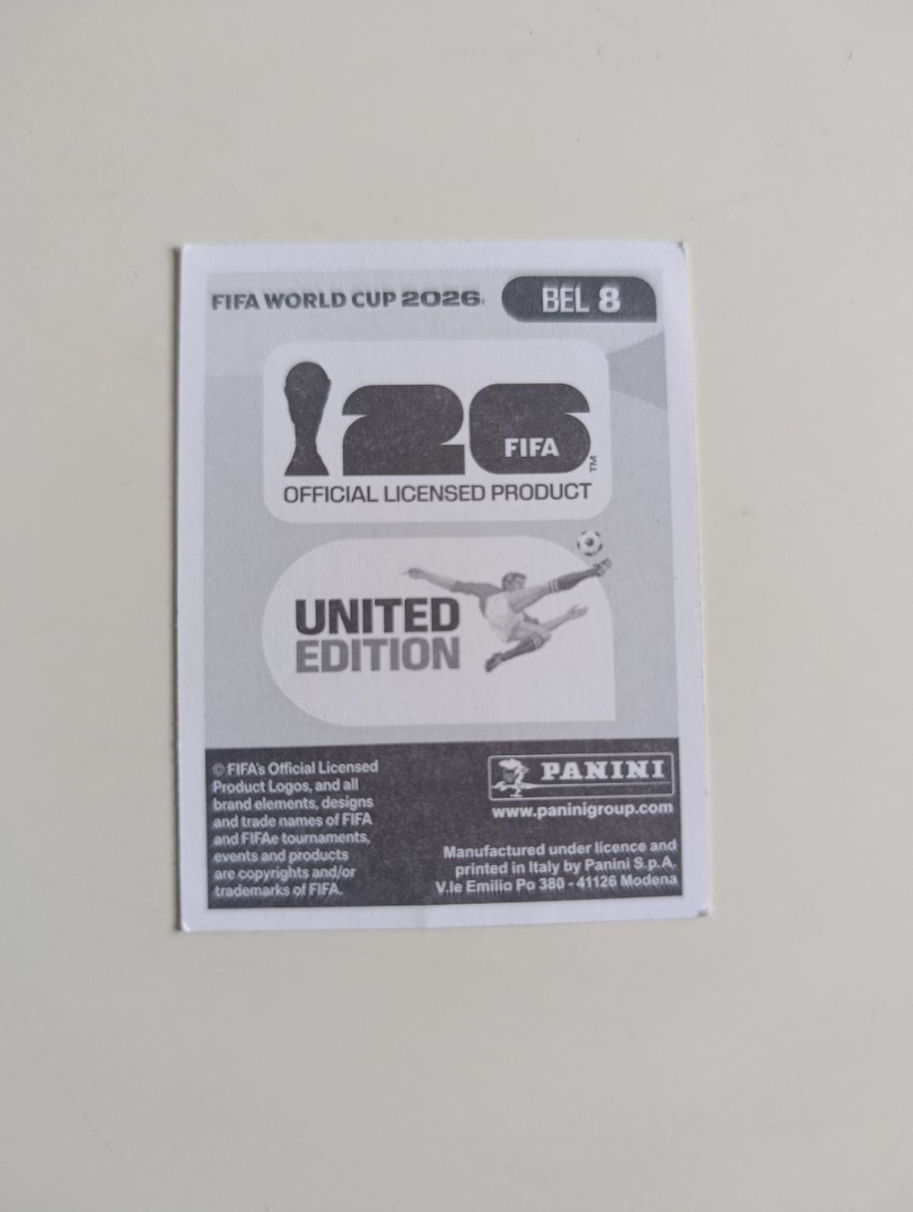 Panini Cartes à collectionner: Panini World Cup 2026 BEL 8 Meunier – Neuf (Voir description) à Lavey-Village par pas_7xd2 1