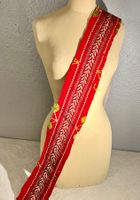 Ancienne broderie au fil d’argent, fin 19ème, longue bande