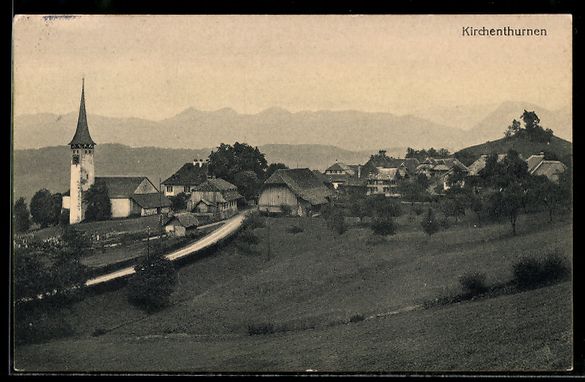 Ansichtskarten: AK Kirchenthurnen, Ortsansicht – Gebraucht aus Berlin von bartko-reher
