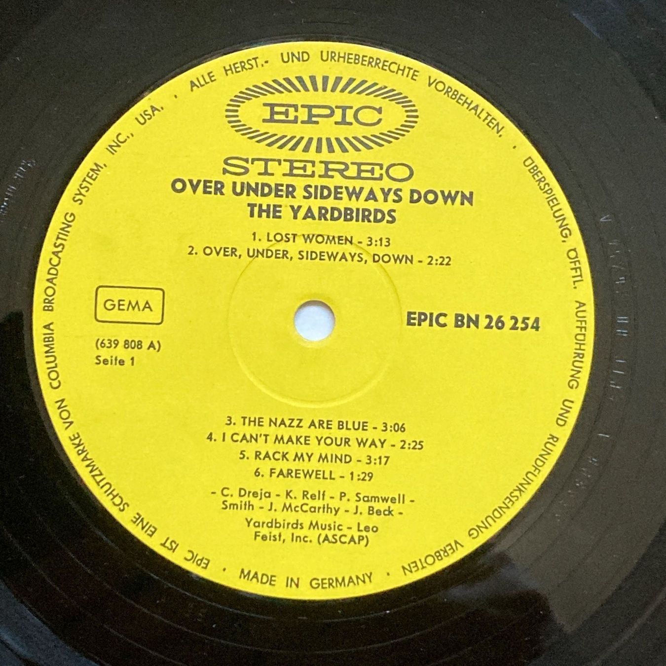 Dischi in vinile: The Yardbirds - Over Under Sideways Down – Usato da Altdorf UR venduto da Metallic0 3