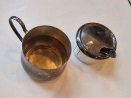 Zuckerdose und Rahmkännchen, Vintage aus Silber. Top!