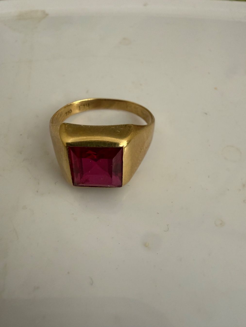 Ringe: Bague or 750 avec rubin 3 gr – Gebraucht aus Lausanne von artnouveau04 3
