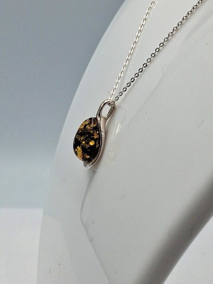 Anhänger: Bernstein Designer Anhänger 925 Silber Collier Kette – Neu und originalverpackt aus Heiligkreuzsteinach von schmucktime 7