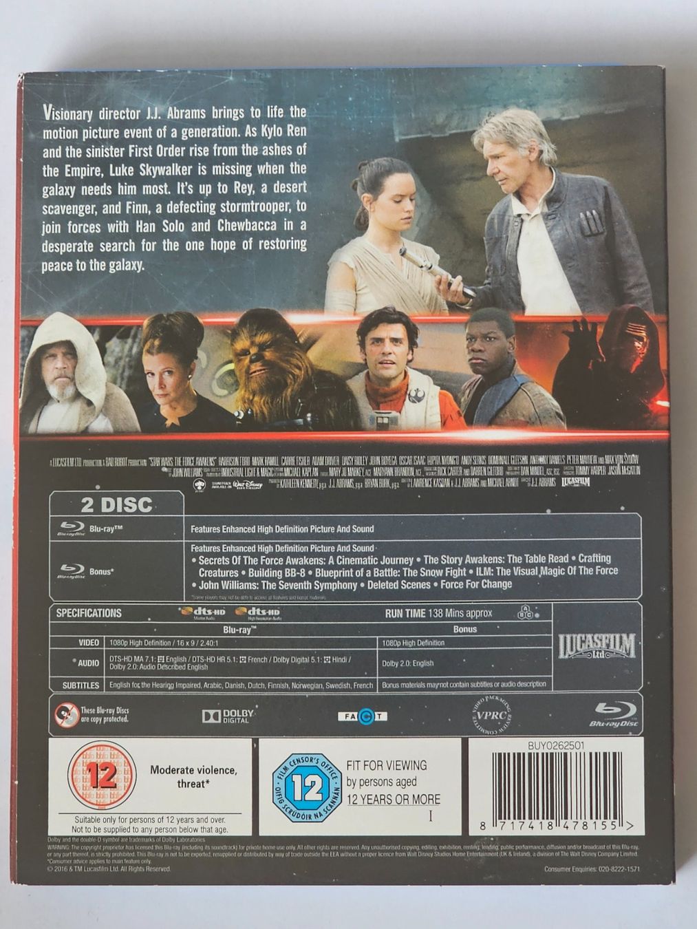 Tutti i DVDs: Star Wars The Force Awakens Blu-ray 2 Disc Set – Usato da Würenlos venduto da Keks 1