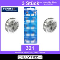Renata 321 SR616SW Knopfzellenbatterie - 3 Stk.