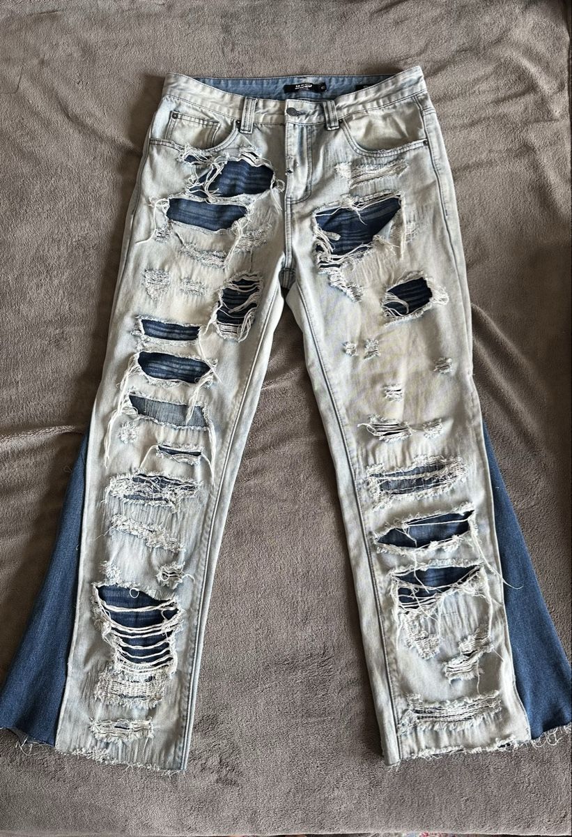 Jaded London Jeans: Jaded London destroyed flare jean – Nuovo (secondo la descrizione) da Morges venduto da ITASAP