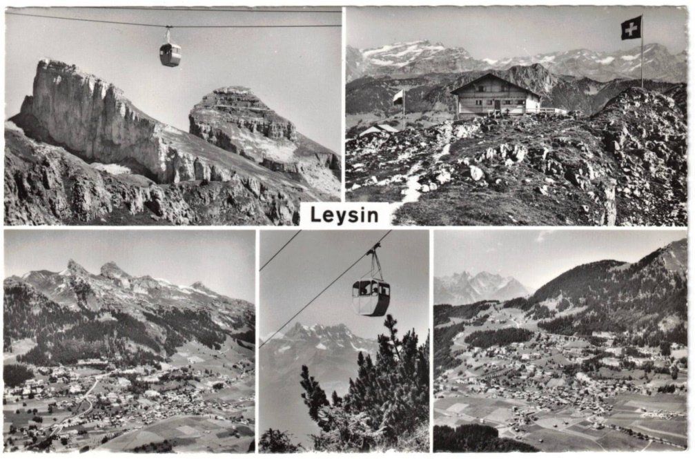 Cartoline postali: Leysin - 5 Bild AK – Usato da Binningen venduto da Mountainrider