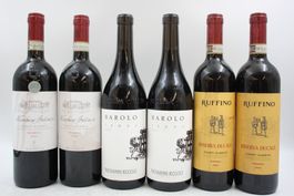 2x Antinori, 2x Barolo & 2x Ruffino Rotwein (26080360Z)