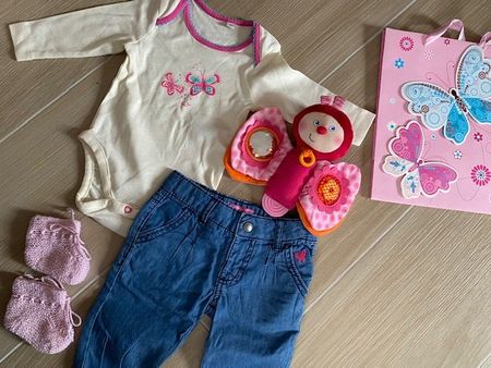 neues Baby Set Gr. 62 "Schmetterling"