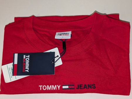Tommy Jeans Herren T-Shirt rot Gr. S, neu