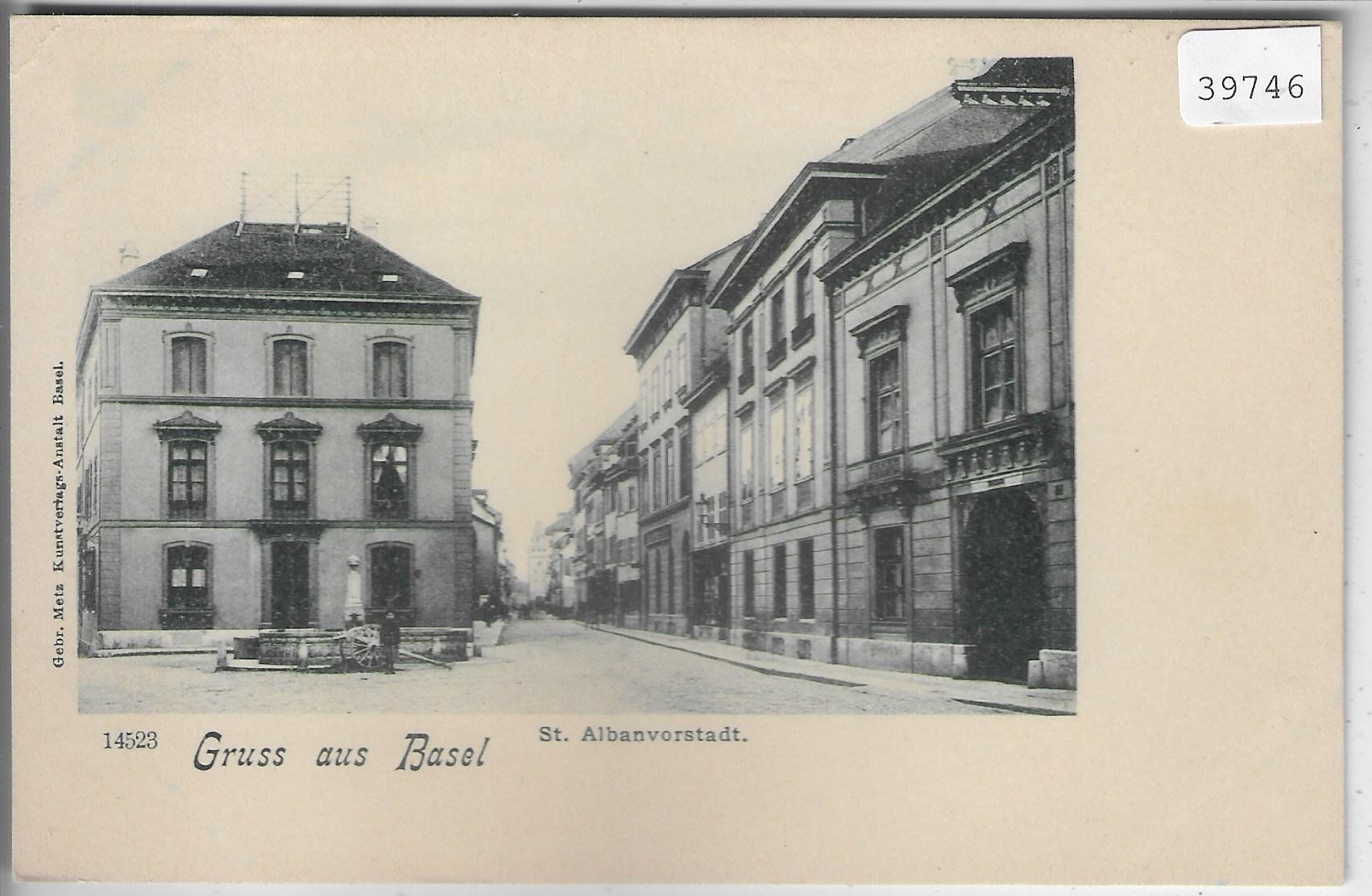 Cartoline postali: Gruss aus Basel - St. Albanvorstadt – Usato da Ettingen venduto da Kartenplanet